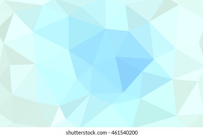 Light blue polygonal illustration, which consist of triangles. Triangular design for your business. Geometric background in Origami style with gradient.