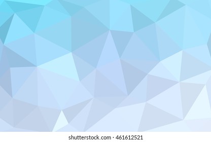 Light blue polygonal illustration, which consist of triangles. Triangular design for your business. Geometric background in Origami style with gradient.