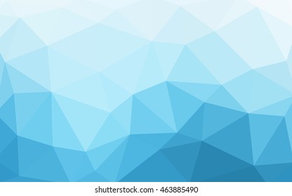 Light blue polygonal illustration, which consist of triangles. Triangular design for your business. Geometric background in Origami style with gradient.