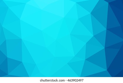 Light blue polygonal illustration, which consist of triangles. Triangular design for your business. Geometric background in Origami style with gradient.