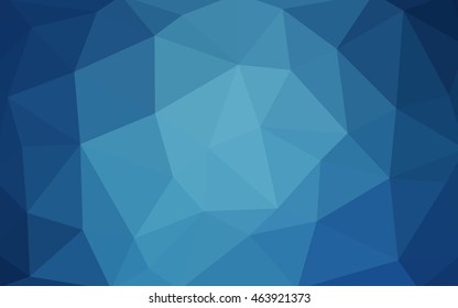 Light blue polygonal illustration, which consist of triangles. Triangular design for your business. Geometric background in Origami style with gradient.