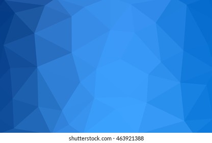 Light blue polygonal illustration, which consist of triangles. Triangular design for your business. Geometric background in Origami style with gradient.
