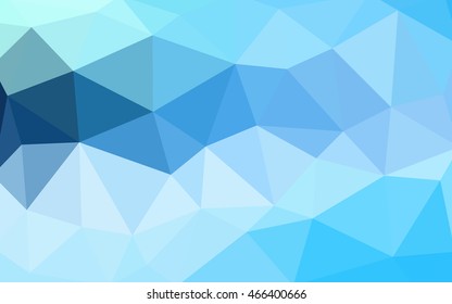 Light blue polygonal illustration, which consist of triangles. Triangular design for your business. Geometric background in Origami style with gradient.