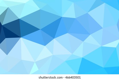 Light blue polygonal illustration, which consist of triangles. Triangular design for your business. Geometric background in Origami style with gradient.