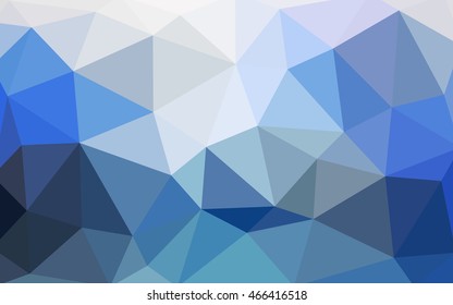 Light blue polygonal illustration, which consist of triangles. Triangular design for your business. Geometric background in Origami style with gradient.