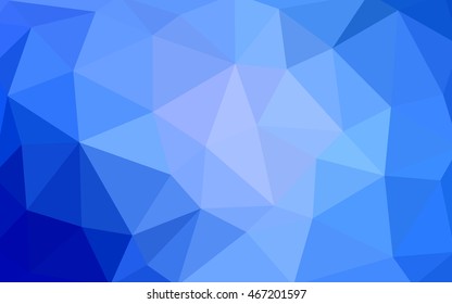 Light blue polygonal illustration, which consist of triangles. Triangular design for your business. Geometric background in Origami style with gradient.