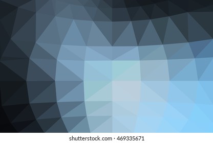 Light blue polygonal illustration, which consist of triangles. Triangular design for your business. Geometric background in Origami style with gradient.