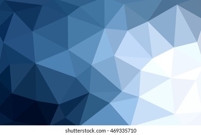 Light blue polygonal illustration, which consist of triangles. Triangular design for your business. Geometric background in Origami style with gradient.