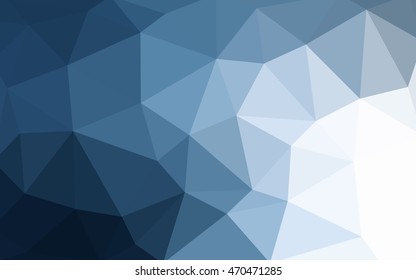 Light blue polygonal illustration, which consist of triangles. Triangular design for your business. Geometric background in Origami style with gradient.