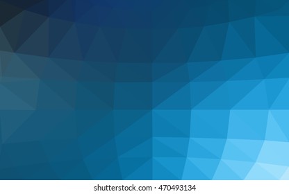 Light blue polygonal illustration, which consist of triangles. Triangular design for your business. Geometric background in Origami style with gradient.