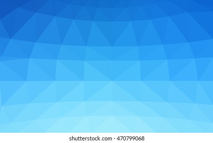 Light blue polygonal illustration, which consist of triangles. Triangular design for your business. Geometric background in Origami style with gradient.