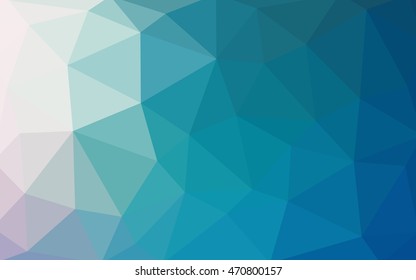 Light blue polygonal illustration, which consist of triangles. Triangular design for your business. Geometric background in Origami style with gradient.