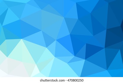 Light blue polygonal illustration, which consist of triangles. Triangular design for your business. Geometric background in Origami style with gradient.