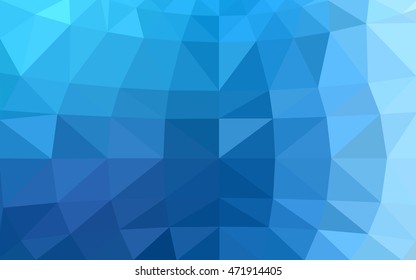 Light blue polygonal illustration, which consist of triangles. Triangular design for your business. Geometric background in Origami style with gradient.