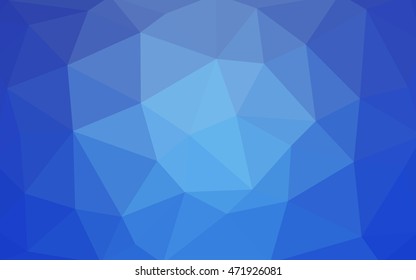 Light blue polygonal illustration, which consist of triangles. Triangular design for your business. Geometric background in Origami style with gradient.