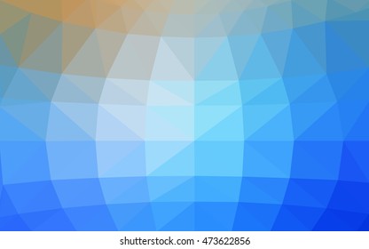 Light blue polygonal illustration, which consist of triangles. Triangular design for your business. Geometric background in Origami style with gradient.