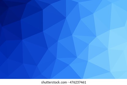 Light blue polygonal illustration, which consist of triangles. Triangular design for your business. Geometric background in Origami style with gradient.