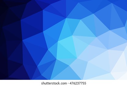 Light blue polygonal illustration, which consist of triangles. Triangular design for your business. Geometric background in Origami style with gradient.