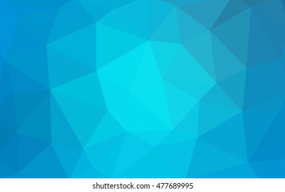 Light blue polygonal illustration, which consist of triangles. Triangular design for your business. Geometric background in Origami style with gradient.