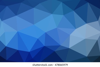 Light blue polygonal illustration, which consist of triangles. Triangular design for your business. Geometric background in Origami style with gradient.