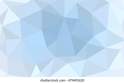 Light blue polygonal illustration, which consist of triangles. Triangular design for your business. Geometric background in Origami style with gradient.