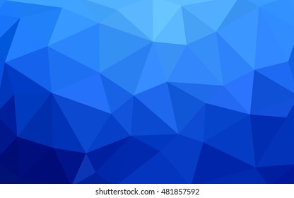 Light blue polygonal illustration, which consist of triangles. Triangular design for your business. Geometric background in Origami style with gradient.