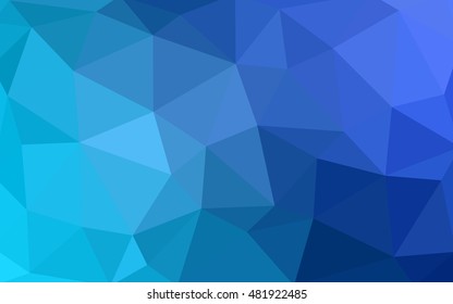 Light blue polygonal illustration, which consist of triangles. Triangular design for your business. Geometric background in Origami style with gradient.