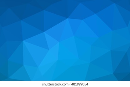 Light blue polygonal illustration, which consist of triangles. Triangular design for your business. Geometric background in Origami style with gradient.