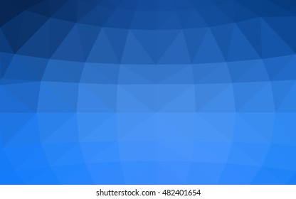 Light blue polygonal illustration, which consist of triangles. Triangular design for your business. Geometric background in Origami style with gradient.