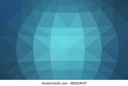 Light blue polygonal illustration, which consist of triangles. Triangular design for your business. Geometric background in Origami style with gradient.