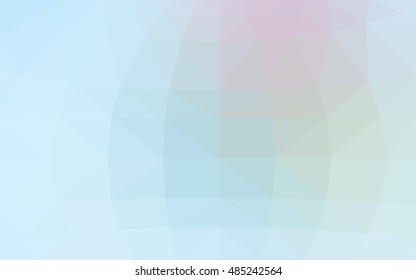 Light blue polygonal illustration, which consist of triangles. Triangular design for your business. Geometric background in Origami style with gradient.