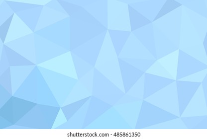 Light blue polygonal illustration, which consist of triangles. Triangular design for your business. Geometric background in Origami style with gradient.