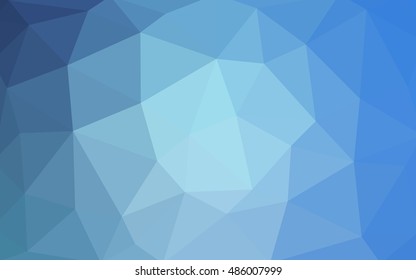 Light blue polygonal illustration, which consist of triangles. Triangular design for your business. Geometric background in Origami style with gradient.