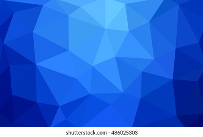 Light blue polygonal illustration, which consist of triangles. Triangular design for your business. Geometric background in Origami style with gradient.