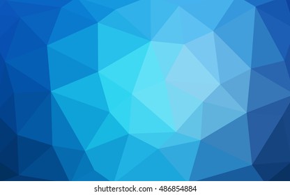 Light blue polygonal illustration, which consist of triangles. Triangular design for your business. Geometric background in Origami style with gradient.