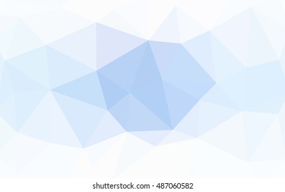 Light blue polygonal illustration, which consist of triangles. Triangular design for your business. Geometric background in Origami style with gradient.
