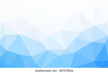 Light blue polygonal illustration, which consist of triangles. Triangular design for your business. Geometric background in Origami style with gradient.