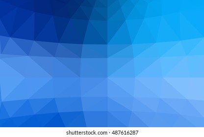 Light blue polygonal illustration, which consist of triangles. Triangular design for your business. Geometric background in Origami style with gradient.