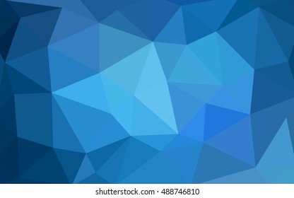 Light blue polygonal illustration, which consist of triangles. Triangular design for your business. Geometric background in Origami style with gradient.