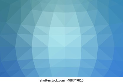 Light blue polygonal illustration, which consist of triangles. Triangular design for your business. Geometric background in Origami style with gradient.