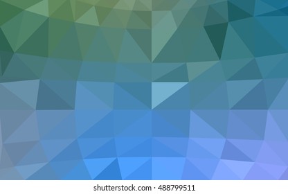 Light blue polygonal illustration, which consist of triangles. Triangular design for your business. Geometric background in Origami style with gradient.