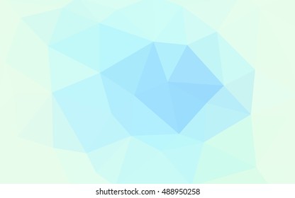 Light blue polygonal illustration, which consist of triangles. Triangular design for your business. Geometric background in Origami style with gradient.