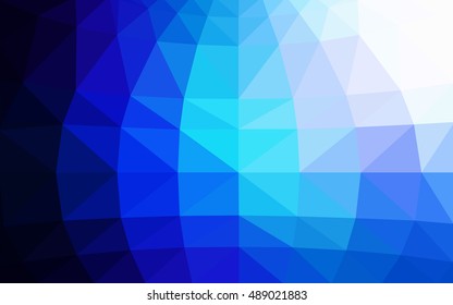 Light blue polygonal illustration, which consist of triangles. Triangular design for your business. Geometric background in Origami style with gradient.