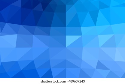 Light blue polygonal illustration, which consist of triangles. Triangular design for your business. Geometric background in Origami style with gradient.