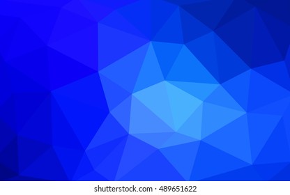 Light blue polygonal illustration, which consist of triangles. Triangular design for your business. Geometric background in Origami style with gradient.