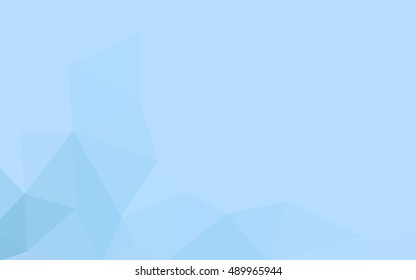Light blue polygonal illustration, which consist of triangles. Triangular design for your business. Geometric background in Origami style with gradient.