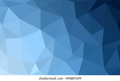 Light blue polygonal illustration, which consist of triangles. Triangular design for your business. Geometric background in Origami style with gradient.