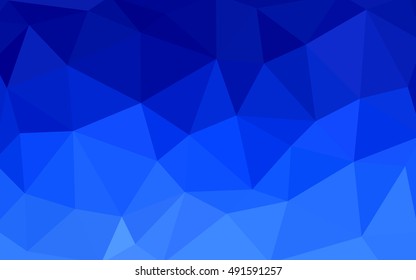 Light blue polygonal illustration, which consist of triangles. Triangular design for your business. Geometric background in Origami style with gradient.