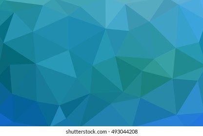 Light blue polygonal illustration, which consist of triangles. Triangular design for your business. Geometric background in Origami style with gradient.