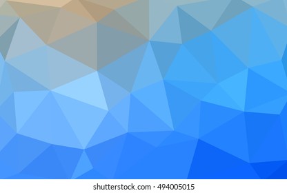 Light blue polygonal illustration, which consist of triangles. Triangular design for your business. Geometric background in Origami style with gradient.